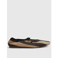 River Island Raffia Stripe Mary Jane Shoes