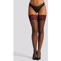 Ann Summers Lace Top Contrast Hold Ups