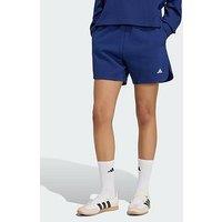 Adidas 3 Stripes Studio Fleece Loose Shorts