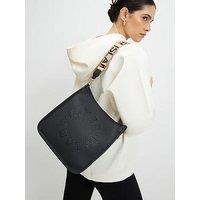River Island Logo Messenger Bag - Black