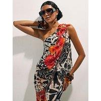 River Island Asymmetric Crochet Flower Top