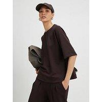River Island Premium Short Sleeve Boxy T-Shirt - Brown