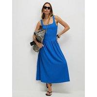 River Island Textured Midi Dress - Blue