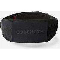 Decathlon Weight Training Belt With Dual Nylon Closure - Black