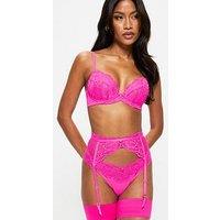 Ann Summers Sexy Lace Padded Plunge Bra - Bright Pink