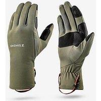 Decathlon Adults' Trekking Tactile Stretch Gloves, Mt500 - Khaki