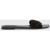River Island Suede Twist Strap Sandals - Black
