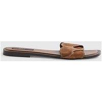 River Island Suede Twist Strap Sandals - Brown