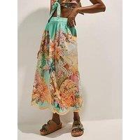 River Island Cutwork Midi Skirt