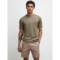 River Island Slim Stretch Chino Short With Belt