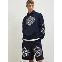River Island Regular Fit Baroque Embroidered Hoodie