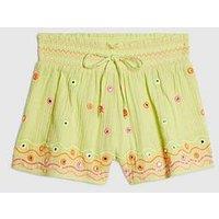River Island Cotton Mirror Embroidered Shorts