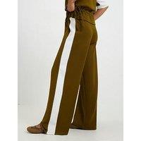 River Island Petite Premium Blocked Wide Trousers