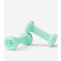 Decathlon 1Kg Fitness Dumbbells Twin-Pack - Green