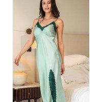Pour Moi Dusk Satin And Lace Midi Chemise