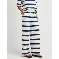 River Island Premium Striped Wide Leg Joggers
