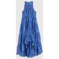 River Island Petite Halter Neck Tiered Maxi Dress
