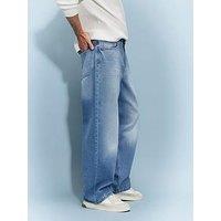 River Island Baggy Fit Washed Jeans