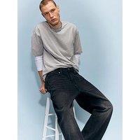 River Island Baggy Fit Washed Jeans
