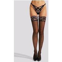 Ann Summers Lace Top Contrast Hold Ups