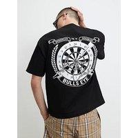 River Island Bullseye Dartboard T-Shirt - Black