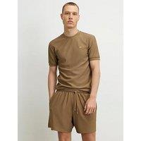 River Island Regular Fit Shorter Length Shorts - Natural