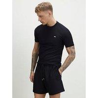 River Island Regular Fit Textured Short Length Shorts - Blue