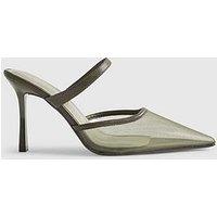 River Island Mesh Court Heels - Khaki