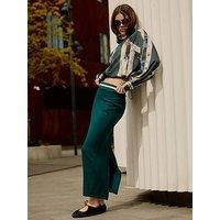 River Island Pony Tipped Maxi Skirt - Green