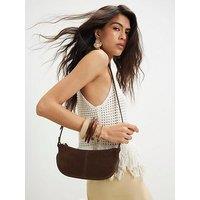 River Island Suede Cross Body Bag - Brown