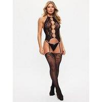 Ann Summers Flirty Affair Crotchless Fishnet Bodystocking 2 Piece Set