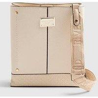River Island Panelled Triple Compartment Bag - Cream