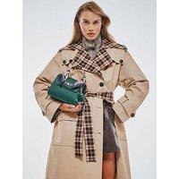 River Island Mini Embossed Scarf Tote Crossbody Bag - Green