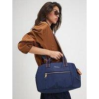 River Island Zip Front Cabin Bag - Blue