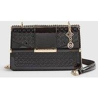 River Island Monogram Bar Front Shoulder Bag - Brown