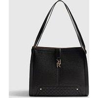 River Island Rr Tab Front Slouch Bag - Black