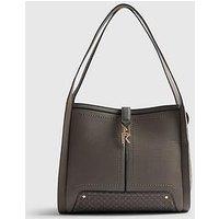 River Island Rr Tab Front Shoulder Bag - Grey