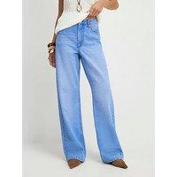 River Island Relaxed Straight Leg Jeans - Blue