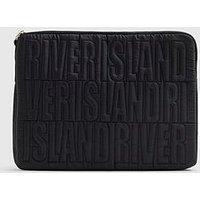 River Island Ri Quilted Laptop Case - Black