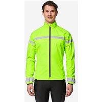 Decathlon Men'S Long-Sleeved Showerproof Road Cycling Jacket Rc 120 Visible En17353