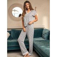 Pour Moi Sofa Loves Lace T-Shirt And Trouser Pyjama Set