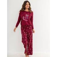 Pour Moi Cotton Long Sleeve Wide Leg Trouser Pyjama Set
