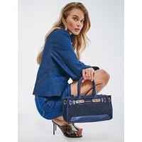 River Island Denim Lock Front Tote Bag - Blue