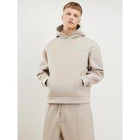 River Island Oversized Fit Script Graphic Hoodie - Natural