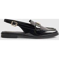 River Island Faux Leather Sling Back Shoes - Black