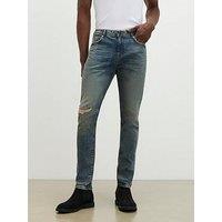River Island Skinny Fit Ripped Jeans - Blue