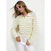 River Island Knitted Long Sleeve Daisy Cardigan - Yellow