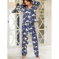 Pour Moi Printed Cotton Revere Pyjama Set
