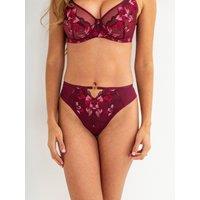 Pour Moi Rhea Luxe Embroidered Mesh Back Thong