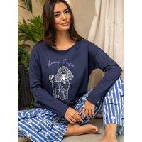 Pour Moi Cotton Long Sleeve Wide Leg Trouser Pyjama Set